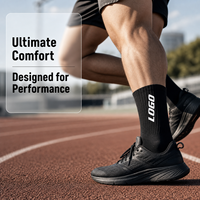 Chaussettes courtes en polyester respirantes de qualité supérieure pour hommes, chaussettes de sport décontractées, chaussettes montantes tricotées sur mesure