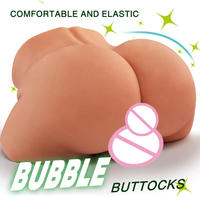 YAQU TPE Dildo Realista de Medio Cuerpo con Esqueleto Móvil, Tamaño Grande, Ultra Suave, 100% Impermeable, Masturbador Vaginal Femenino Portátil