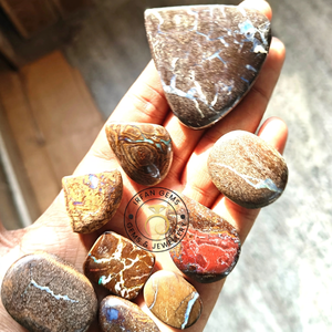 Opale de Boulder Marron 100% Naturelle de Haute Qualité, Cabochon, Prix de Gros, Lot de Pierres d'Opale de Boulder Marron Faite à la Main pour la Fabrication de Bijoux - Product Image 2