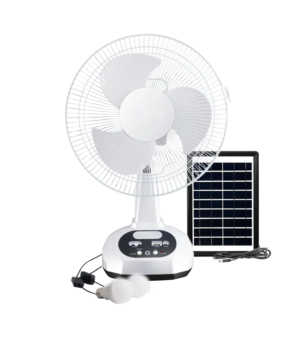 Ventilador de mesa de carga Solar de 12 pulgadas, recargable con función de Banco de energía, eléctrico, portátil y solar, gran oferta