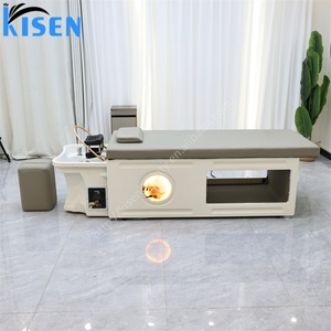 KISEN Hair Spa Equipment Portable Head Spa Shampoo Basin Massage Multifunctional Fumigable Hydrotherapy Circulating Shampoo <b>Bed</b> - Product Image 3