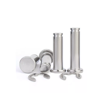 Goupille cylindrique en acier inoxydable M4 x 30 35 40 de type amélioré BSF avec rainure pour rondelle de positionnement, version 20 pièces