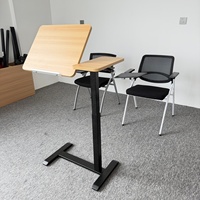 Table de bureau moderne pour usage commercial, avec pieds réglables en hauteur, modulaire, facile à assembler, roulettes silencieuses dissimulées