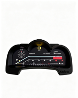Yuefu Tableau de bord numérique pour voiture en métal de 12,3 pouces, écran LCD, compteur de vitesse, cockpit virtuel, panneau d'instruments noir, Toyota Hilux VIGO