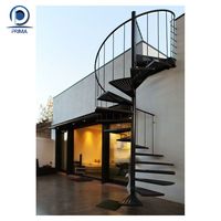 Prima Offre Spéciale professionnel personnalisé meilleure vente échelle en spirale escalier intérieur main courante en bois tout haut et bas les escaliers