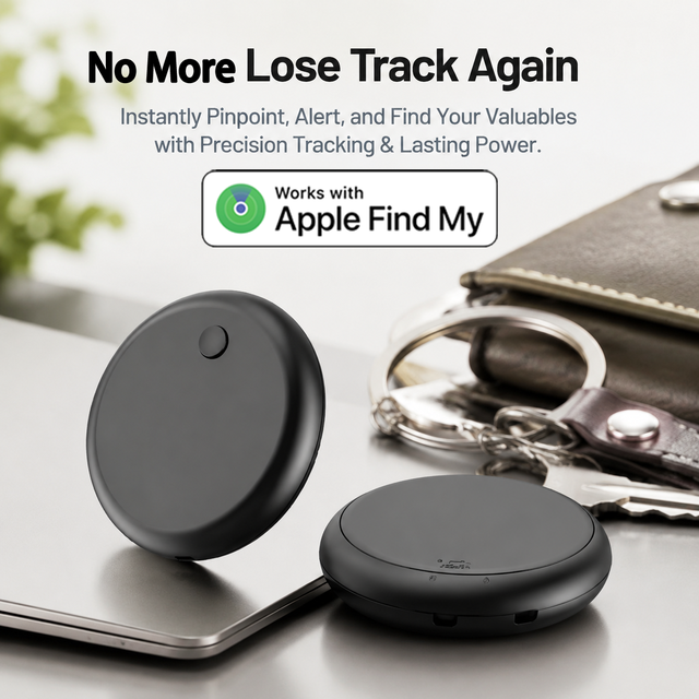 Android Tracker for Google Find My Device, Replaceable CR2032 Battery Smart Bluetooth Finder, Global GPS Locator for Keys Bags