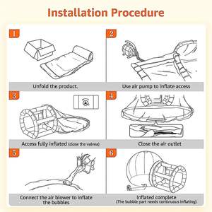 Rumah Balon Pesta Anak-Anak, Rumah Balon Tiup Raksasa Transparan, Kubah Igloo Kristal Tiup, Tenda Gelembung Transparan, Rumah Balon Tiup Transparan - Product Image 5