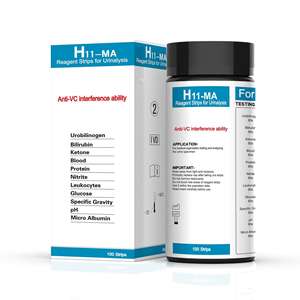 Bandelettes de <span class=keywords><strong>test</strong></span> urinaire médicales 11 en 1 et analyse d'<span class=keywords><strong>urine</strong></span> pour les infections urinaires, les nitrites, les leucocytes, la cétose, le pH, les protéines, 120 CT - Product Image 3