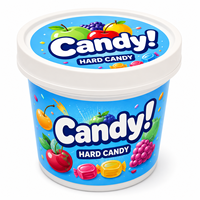 Seau à glace en polypropylène pour emballage alimentaire, 100 ml, 3,5 oz, 8 oz, avec couvercle à vis, en stock, vente chaude