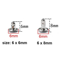 Personnalisé 6mm 8mm Métal Double Cap Rivets Goujons Rivet Rond pour Cuir Artisanat Sac Ceinture Vêtements Chapeau Chaussures Accessoires Bouton Rivet