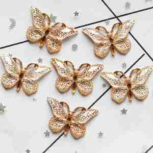 Accessoires DIY pour l'impression par estampage à chaud : Pendentif <span class=keywords><strong>papillon</strong></span>, Épingle à cheveux, Anneau à cheveux, Coque de téléphone portable, Broche, Articles en résine - Product Image 2