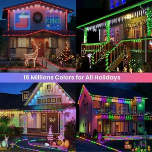 Lumières LED Pixel RGB de Noël 12V, luminosité élevée, étanches IP68, lumières ponctuelles de Noël extérieures permanentes - Product Image 6