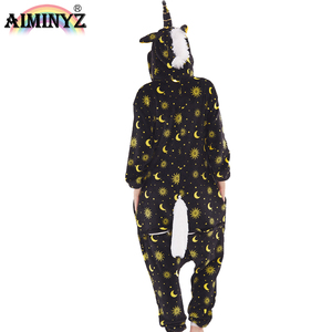 Pijama de Franela <span class=keywords><strong>Polar</strong></span> Térmica para <span class=keywords><strong>Mujer</strong></span>, Talla Grande, Diseño de Pegaso, para Primavera, Otoño e Invierno - Product Image 3