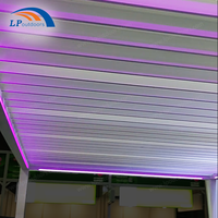 Pergola électrique à toit en aluminium pour toit à lames Pergola d'extérieur 6x6 Pavilion Garden Outdoor BBQ Cover