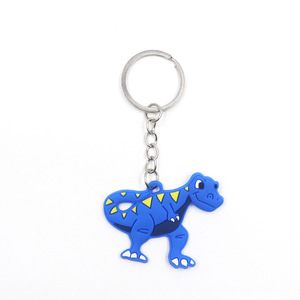 Mignon dinosaure PVC artisanat porte-clés UV imprimé Silicone et métal pendentifs de voiture pour cadeaux de fête ou jouets pour porte-clés - Product Image 6