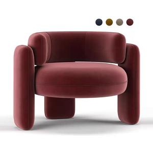 क्रीम स्टाइल सिंगल सोफा कुर्सी डिजाइनर आलसी लिविंग रूम बालकनी आधुनिक सरल प्रकाश लक्जरी रिसेप्शन लाउंज कुर्सी - Product Image 1