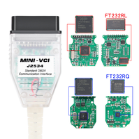 Câble de diagnostic Mini VCI FT232 J2534 V18.00.008, scanner automobile OBD2 compatible avec Toyota Lexus TIS Techstream