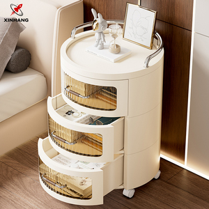 Armoire de rangement roulante en plastique XinHang, chariot de rangement mobile pour la maison, organisateur multi-niveaux en plastique, tiroirs de rangement pour articles divers avec roulettes - Product Image 3