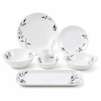 Service de table en mélamine motif paysage chinois avec peinture Village aquatique, ensemble assiettes et bols à motif paysager pour usage domestique CE