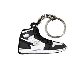 2024 new products2D Silicone Keychain Rubber Designer Sneaker Keychain Shoe 3d Key Chain aj ow dunk 2024 new product