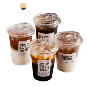 10 12 16 20 24 32oz personalizzato stampato usa e getta tazze Pp Pet in <span class=keywords><strong>plastica</strong></span> acqua ghiaccio caffè vino birra frappè <span class=keywords><strong>bicchieri</strong></span> con pellicola coperchio - Product Image 1