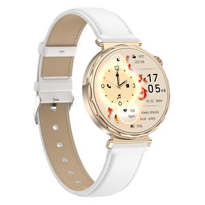 Femmes Gx200 vente en gros sport rond Smartwatch double BT sport Push fonction de téléphone Design élégant IP67 bracelet en cuir étanche - Product Image 3