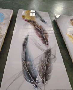 Dalles de marbre imprimées en 3D Comptoir de fond en pierre de luxe <span class=keywords><strong>Dalle</strong></span> de marbre transparente Design moderne Surface polie Forme grande <span class=keywords><strong>dalle</strong></span> - Product Image 1