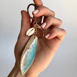 Llavero de <span class=keywords><strong>Madera</strong></span> con Diseño de Ola Marina <span class=keywords><strong>en</strong></span> Resina, Caja Decorativa de <span class=keywords><strong>Madera</strong></span> Hecha a <span class=keywords><strong>Mano</strong></span> con Patrón de Tabla de Surf para Decoración del Hogar y Escritorio - Product Image 4