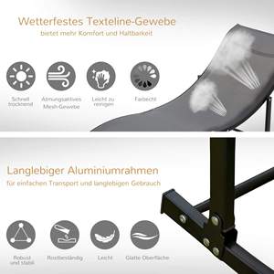 Chaise longue à bascule en aluminium réglable et antirouille, très vendue, pour le camping et les sorties en plein air - Product Image 4