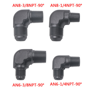 Conector de Tubería de Aceite de Ángulo Recto Forjado en Aleación de Aluminio AN, de 4AN a 12AN NPT Macho, Accesorio de Modificación Automotriz - Product Image 5