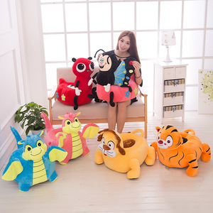 Canapé en peluche créatif pour enfants, chaise couronne mignonne, fauteuil tatami paresseux, dinosaure, cadeau de maternelle, vente en gros, rembourrage en coton PP, pour tous les âges - Product Image 2