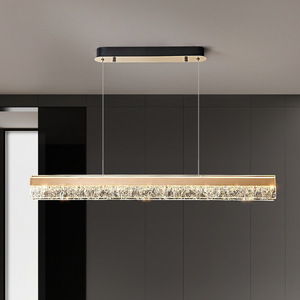 Lampu Gantung Panjang Berkualitas Tinggi Modern Mewah Linear Tiga Warna untuk Meja Makan, Lampu Gantung untuk Pulau Dapur - Product Image 6