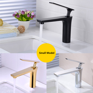 Matte đen tĩnh nhiệt duy nhất-lỗ lưu vực vòi thiết kế hiện đại chậu rửa <span class=keywords><strong>Mixer</strong></span> cho phòng tắm làm bằng đồng thau - Product Image 2