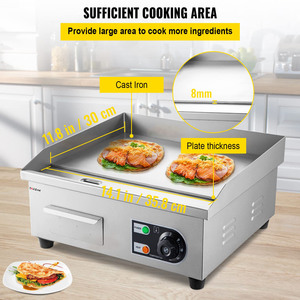 อุปกรณ์ครัวเชิงพาณิชย์สำหรับ<span class=keywords><strong>ร้าน</strong></span><span class=keywords><strong>อาหาร</strong></span>ฟาสต์ฟู้ด โรงแรมอุตสาหกรรมทาร์ซาน ชุดเตาไฟฟ้าแบบแผ่นรีด - Product Image 2