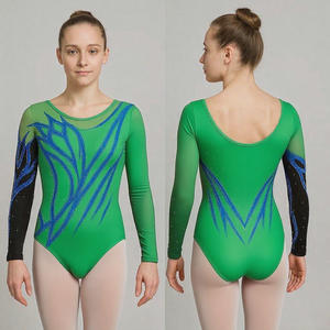 <span class=keywords><strong>Justaucorps</strong></span> de gymnastique fuchsia pour filles avec strass Body de performance personnalisé pour l'entraînement et la scène de compétition - Product Image 3