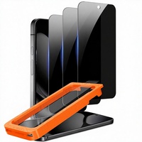 Verre trempé anti-espion à colle intégrale pour iPhone, protection d'écran pour iPhone