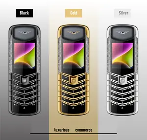 2024 New Luxury Vertue Gold Mini Phone V8pro Dialer Keypad Cell Phone Elderly GSM Mobile Phone Factory Wholesale