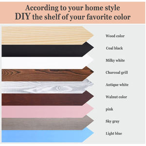 طقم من 3 أرفف عائمة من الخشب الطبيعي مقاس 16 بوصة رف تخزين خشبي مثبت على الحائط بنفس الأبعاد - Product Image 5