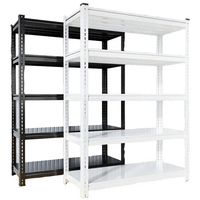 Étagère en acier sans boulons à 5 niveaux, robuste, durable, réglable, pour stockage en entrepôt, avec protection contre la corrosion, en carton