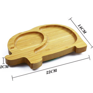 Vente flash : Ensemble de vaisselle pour enfants en <span class=keywords><strong>bambou</strong></span> avec motif d'animaux de dessin animé, comprenant une fourchette, une cuillère, une boîte à nourriture, une ventouse, un <span class=keywords><strong>compartiment</strong></span> pour bébé et une <span class=keywords><strong>assiette</strong></span> à dîner - Product Image 2