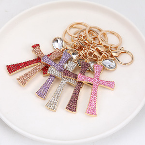 Llavero de Moda <span class=keywords><strong>con</strong></span> Cruz de Cristal, Regalo Religioso Cristiano, Oración de Jesús, <span class=keywords><strong>Dios</strong></span> te Bendiga, Recuerdo - Product Image 6