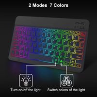 Ensemble de clavier sans fil multi-appareils compact avec rétroéclairage RVB mixte compatible avec Windows/Android/iOS