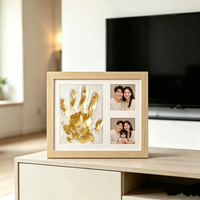 Ensemble de supports modernes en bois pour photos d'animaux de compagnie – Souvenir commémoratif pour chats, chiens et petits animaux
