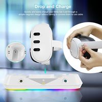 Base de charge à succion magnétique avec jeu de piles Accessoires de charge pour siège de jeu VR Meta Quest 3 VR Lunettes Poignée Vente en gros