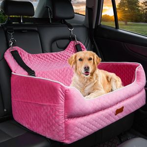 Black Dog Car Seat Booster <b>Memory</b> <b>Foam</b> Travel Bed Thick <b>Cushion</b> Detachable Washable Storage Pockets Cotton Summer Cooling Animal - Product Image 3