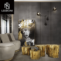 Prix d'usine Tables basses de salon personnalisées et populaires Boca Golden Coffee Style moderne de luxe Golden Designed