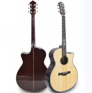 Long Quan Geake Guitare acoustique haut de gamme faite à la main de 41 pouces tout solide avec touche en ébène par Long Quan - Product Image 1
