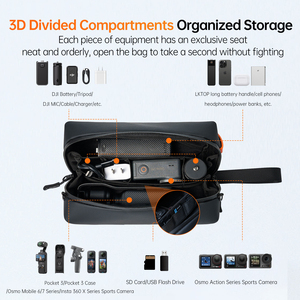 Bolsa de Almacenamiento Impermeable LKTOP para DJI Osmo Pocket 3 Creator Combo, Estuche de Transporte Portátil para Insta360 <span class=keywords><strong>X4</strong></span> Action 5 <span class=keywords><strong>Pro</strong></span> - Product Image 4