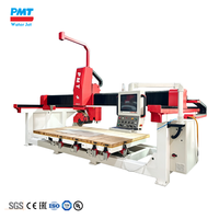 Sierra de puente CNC de 4 ejes PMT para corte de piedra con motor, rodamientos y bomba de 25KW, sistema de control Cutcam