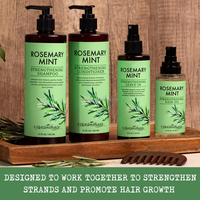 Semprotan Leave-In Rosemary Mint Label Pribadi untuk Pertumbuhan Rambut, Penebalan, Anti Rontok, Perbaikan Ujung Rambut Bercabang, Perawatan Menyegarkan Kulit Kepala